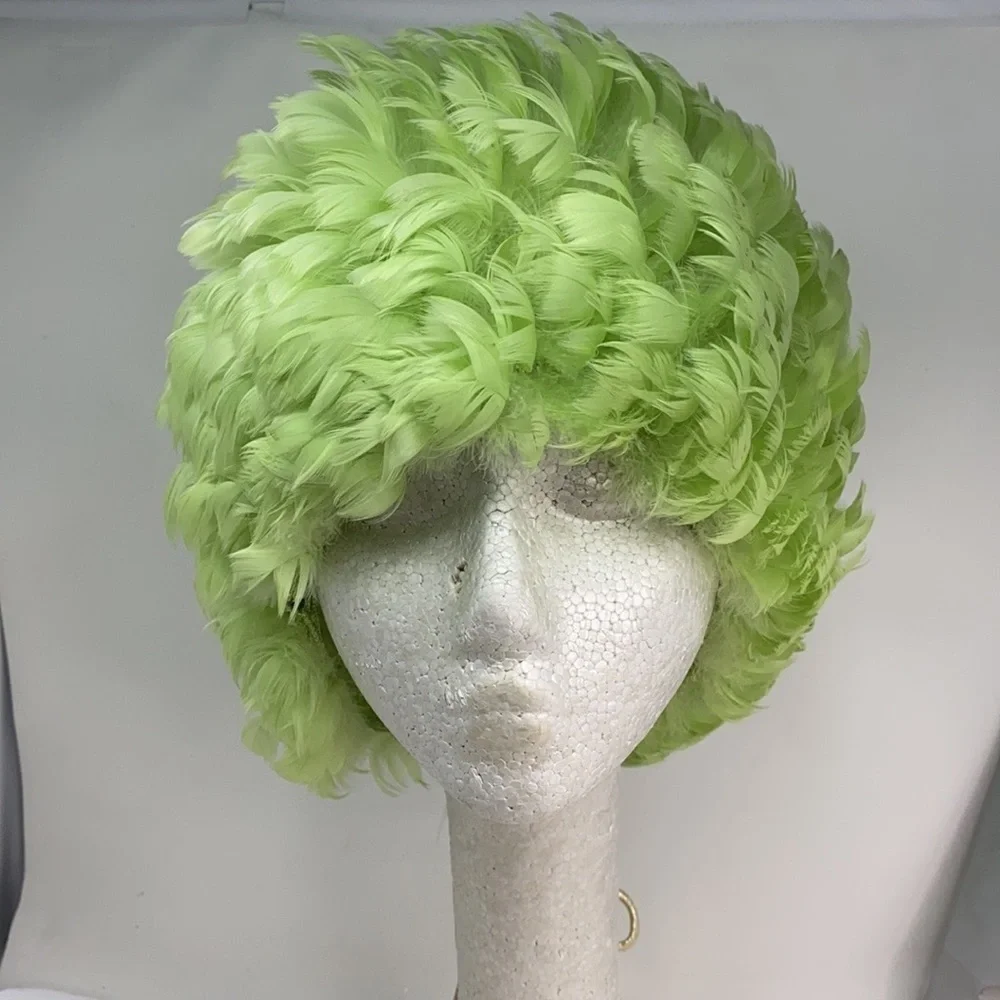 Vintage Real Feather Net Elastic Hat